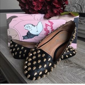 Jeffrey Campbell | Skulltini Leather Ballet Flats